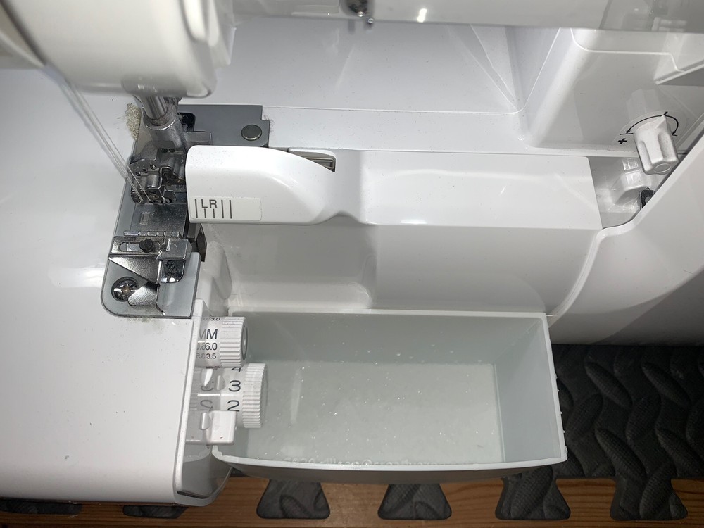 Babylock Triumph or Ovation Serger trim waste bin - custom made - in WHITE!