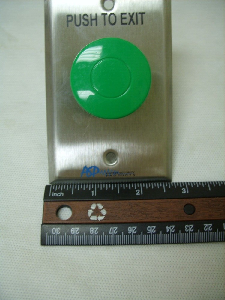 ASP - Pneumatic Time Delay - Request To Exit Button - Mushroom / Green ASP-14