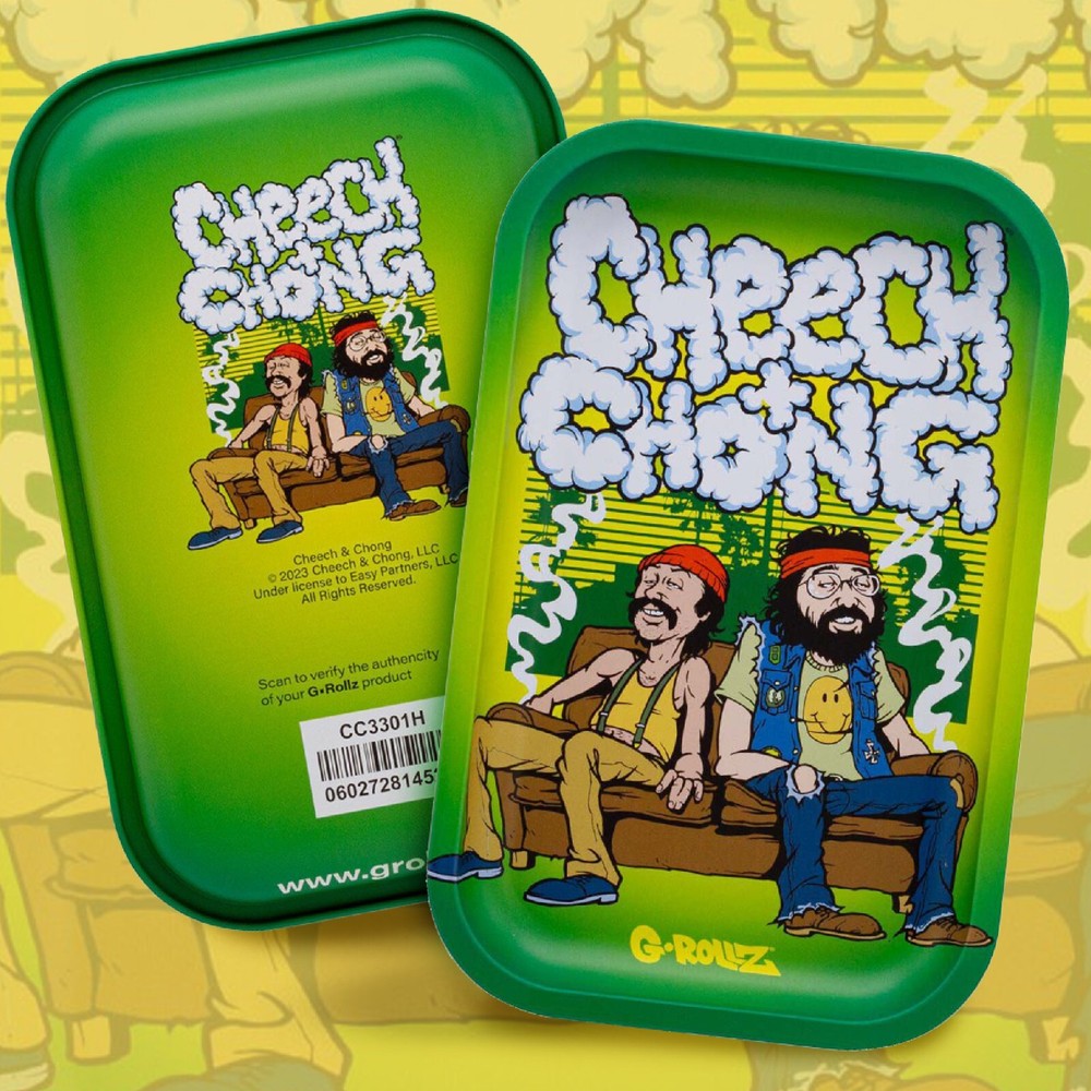 G-ROLLZ | Cheech & Chong Sofa Rolling Tray, Medium Size, Smoking Accessories