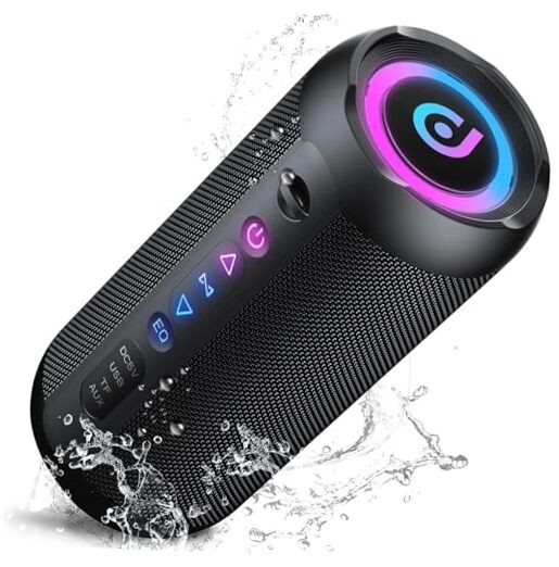 Portable Bluetooth Speaker, Bluetooth 5.4 Speaker, 30W Dual Speaker, 2.0 Black