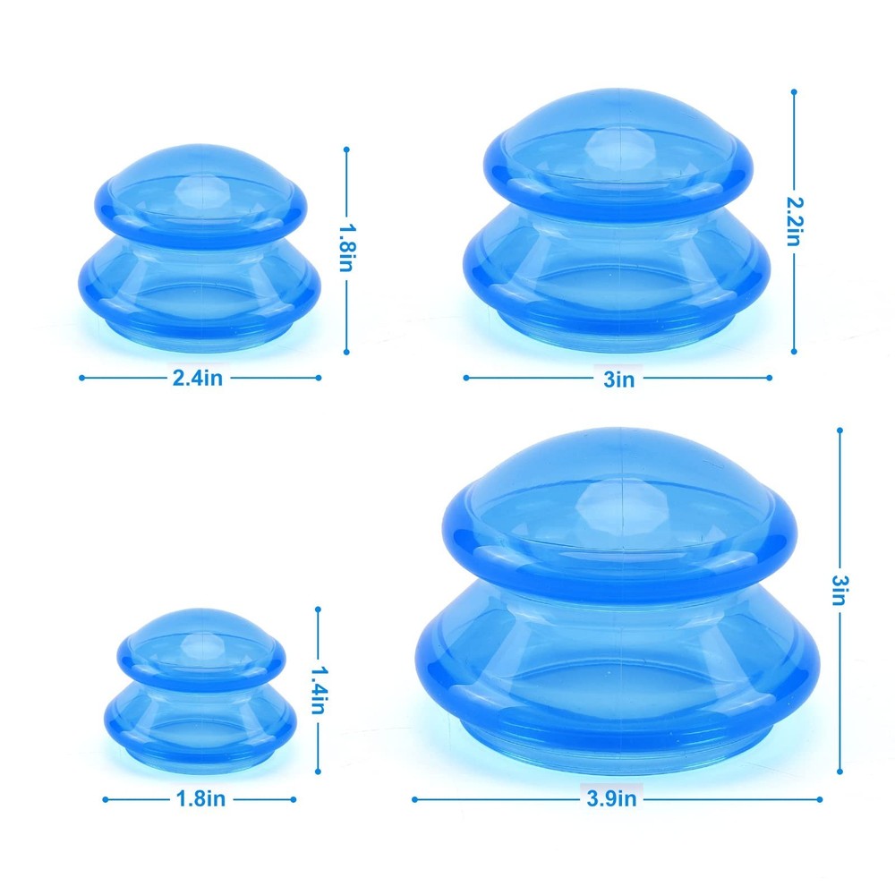 Silicone Cupping Therapy Set, Professional Studio and Home Cupping Set Massag...