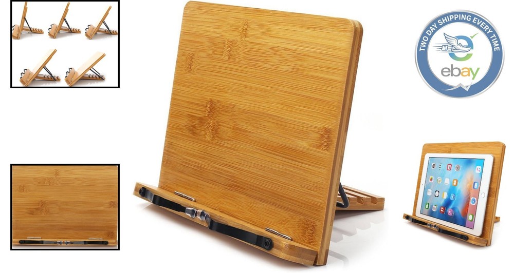 Multi-Angle Bamboo Book Stand - Lightweight & Eco-Friendly Reader’s Delight