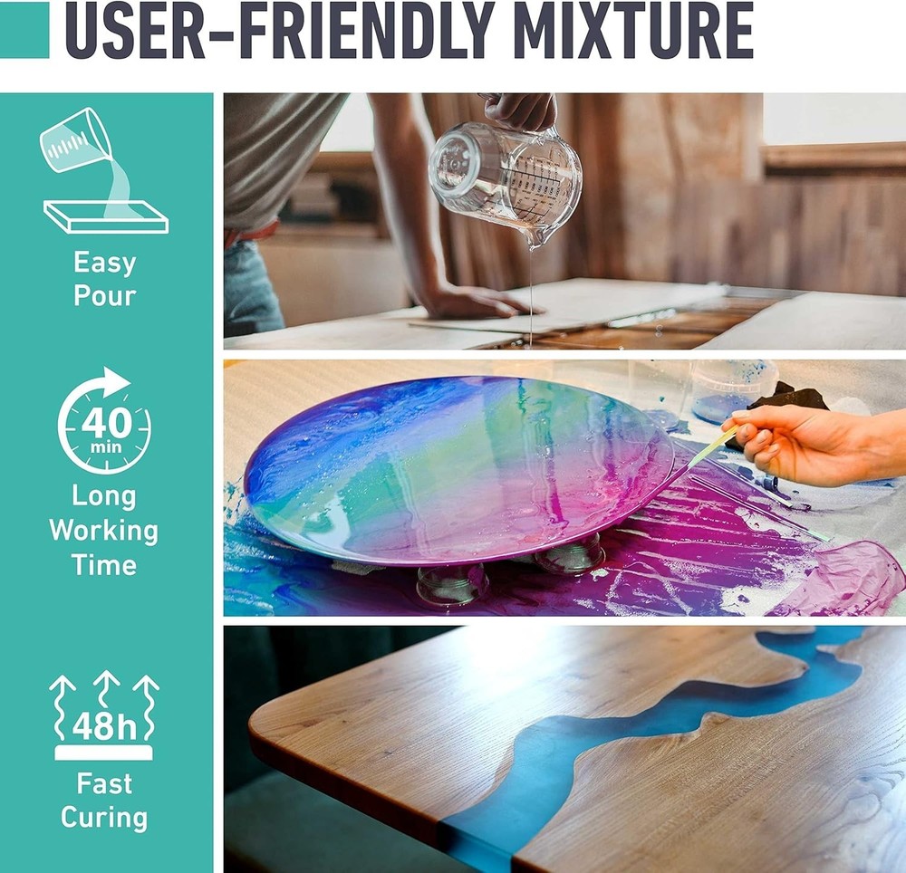 Crystal Clear Epoxy Resin Kit - Ultra-Gloss Finish