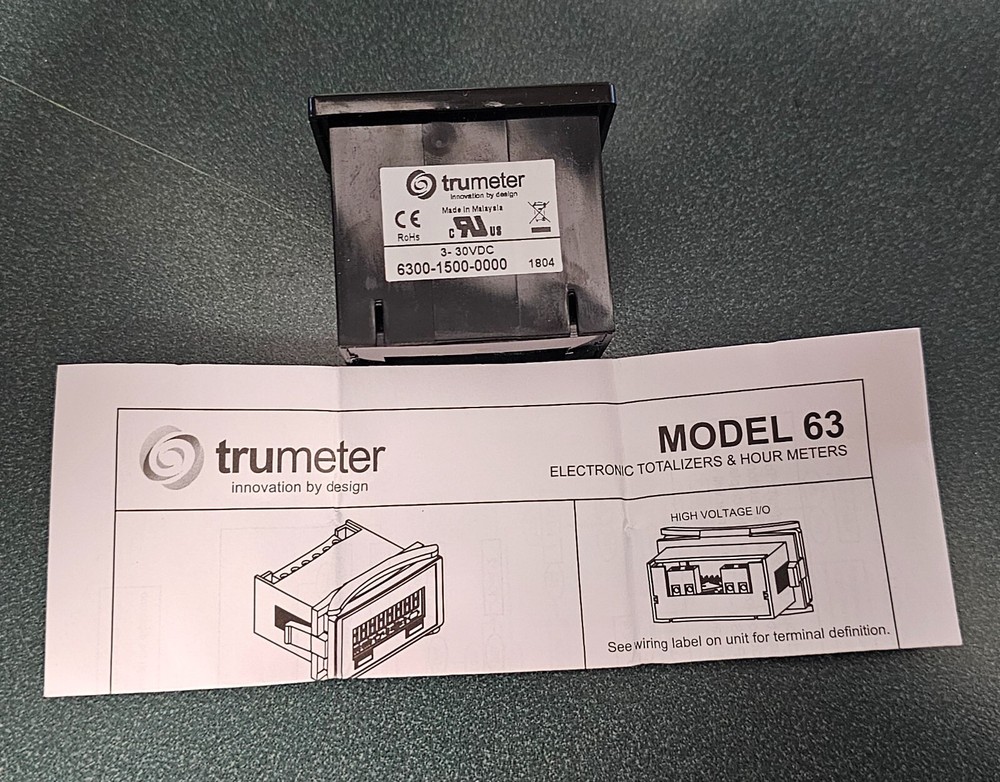 TRUMETER 6300-1500-0000 Electronic Counter,8 Digits,LCD