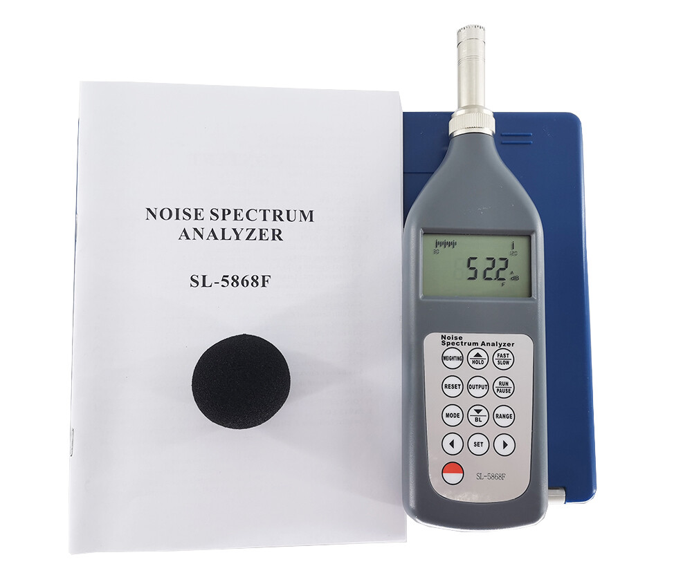 Noise Spectrum Analyzer Filter Sound Level Meter Tester with Range 25dB to 130dB
