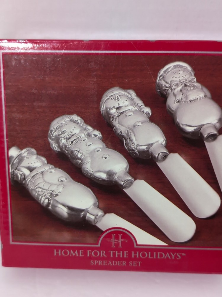 Christmas Spreaders Stainless Steel Snow Man , Opened Box