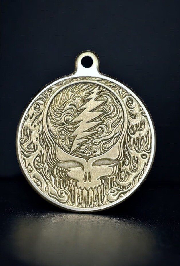 Psychedelic Groove - 44mm Brass Grateful Dead Logo Pendant