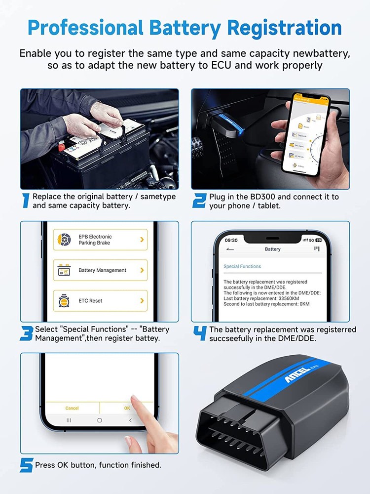 ANCEL BD300 For BMW Bluetooth All System OBD2 Scanner Car Diagnostic Scan Tool