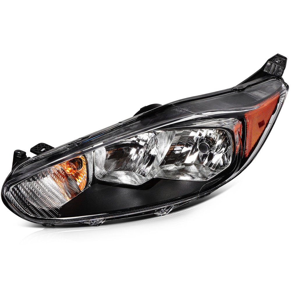 For 2014-2018 Ford Fiesta Black Left Right Side Replacement Headlights Assembly