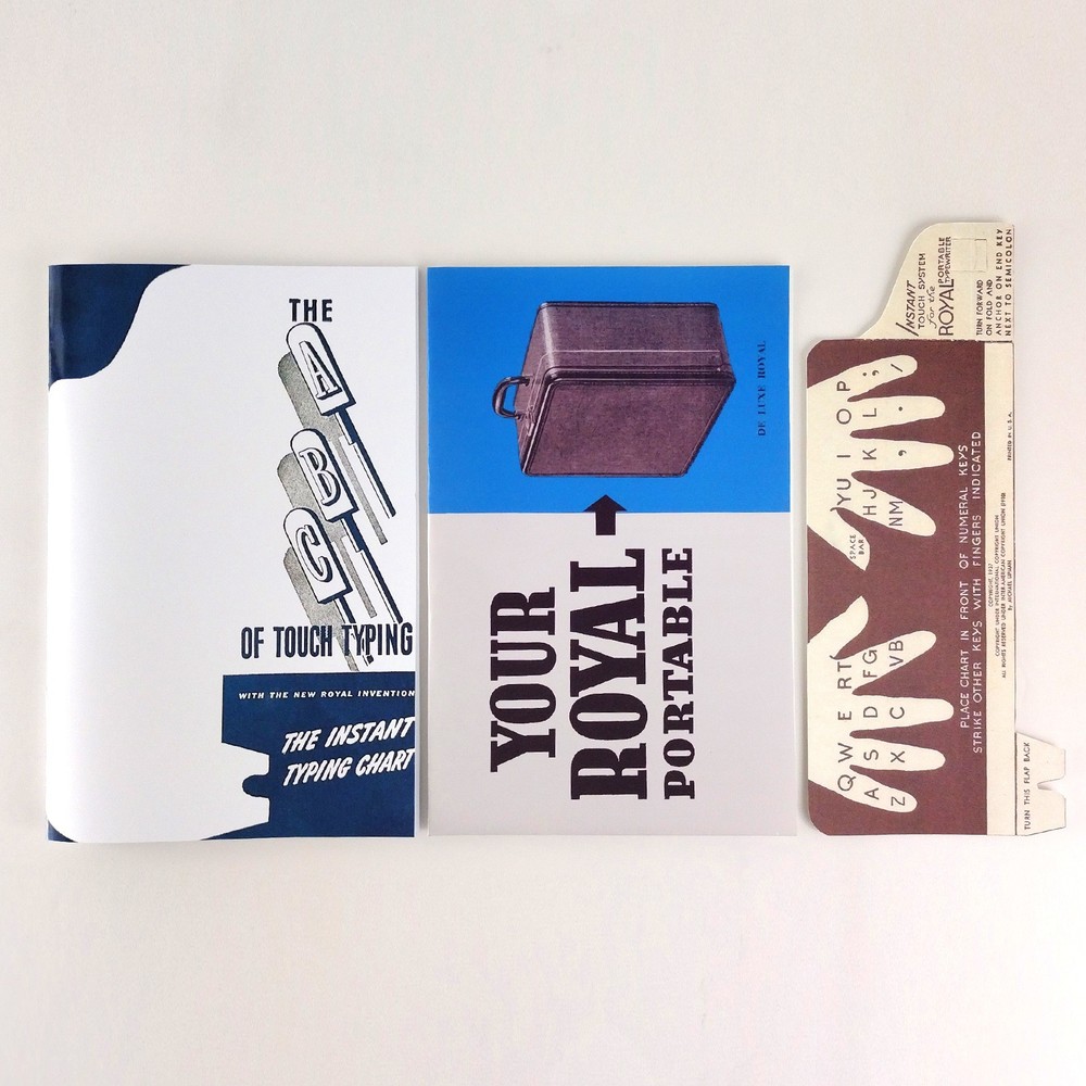 Royal Quiet Deluxe 40s Typewriter User Owners Manuals & Chart Complete Documents