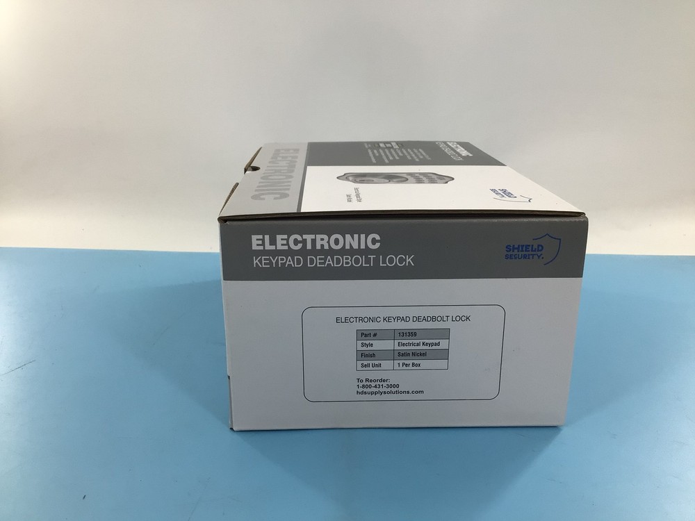 Shield Security® 131359 Electronic KeyPad Deadbolt Lock Satin Nickel