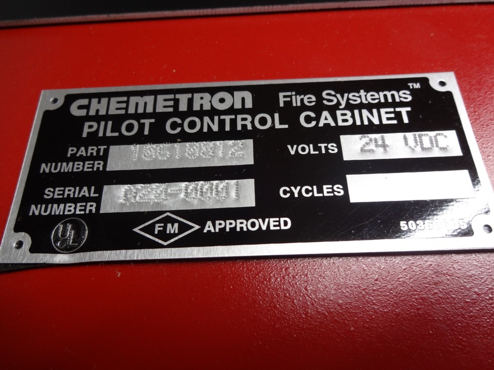 Chemetron Fire Systems 10610812 Pilot Control Cabinet