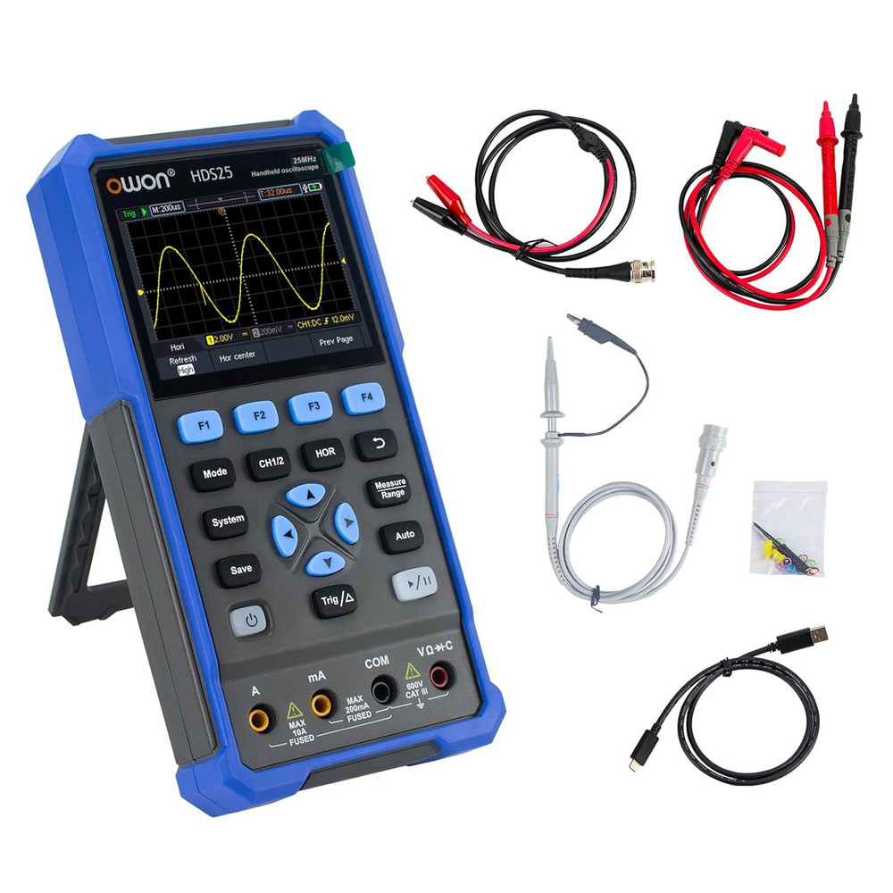 Handheld Oscilloscope, Digital Multi Functional Oscilloscope Multimeters,20000 C