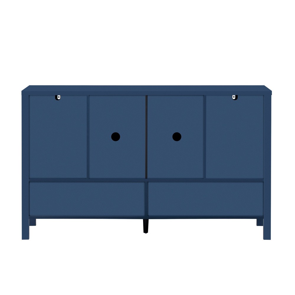 U_STYLE 55.1''Storage Sideboard with 4-Doors,Multi Functional Buffet with Open
