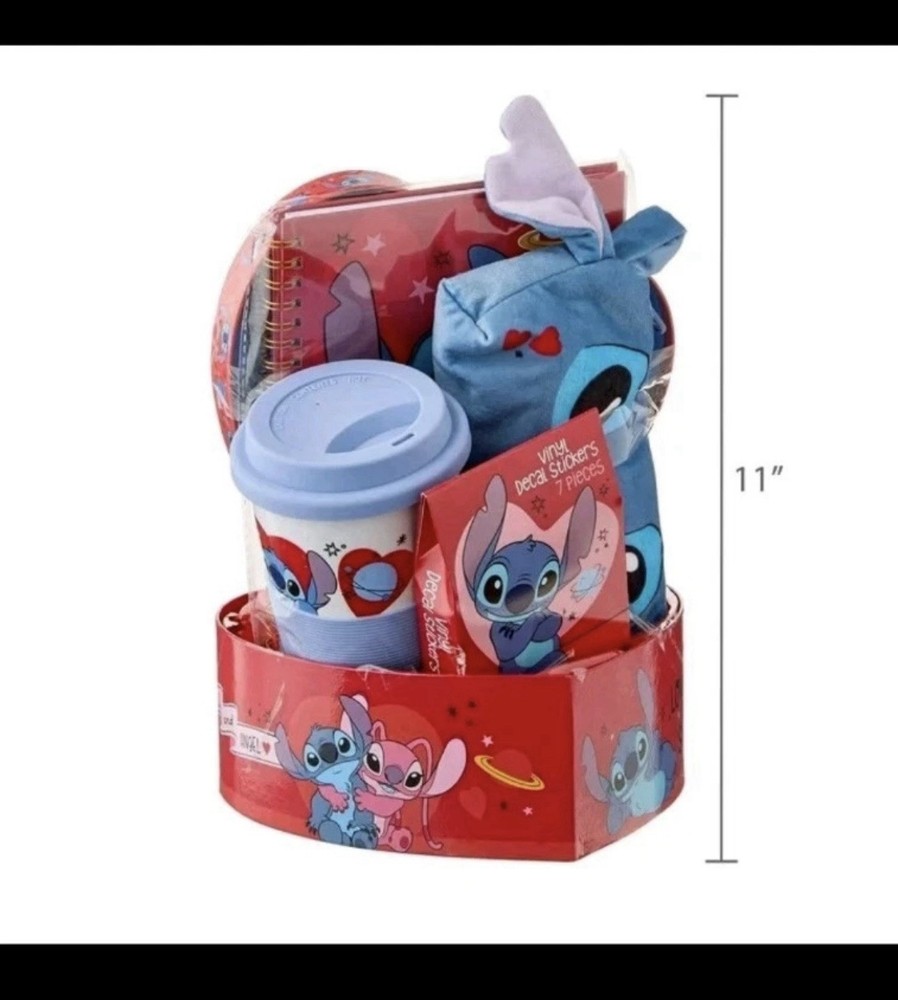 Disney Stitch Heart Box Valentines Gift Set