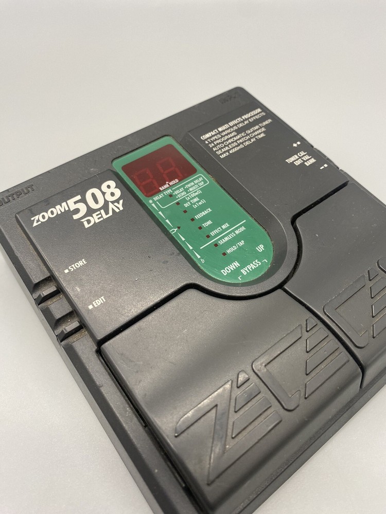Vintage Zoom 508 Programmable Delay Effects Pedal Free USA -POWERS ON-