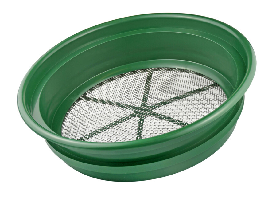 CLASSIFIER SIFTING PAN | 1/8" | STAINLESS STEEL SCREEN EARTH SIFTER STACKABLE