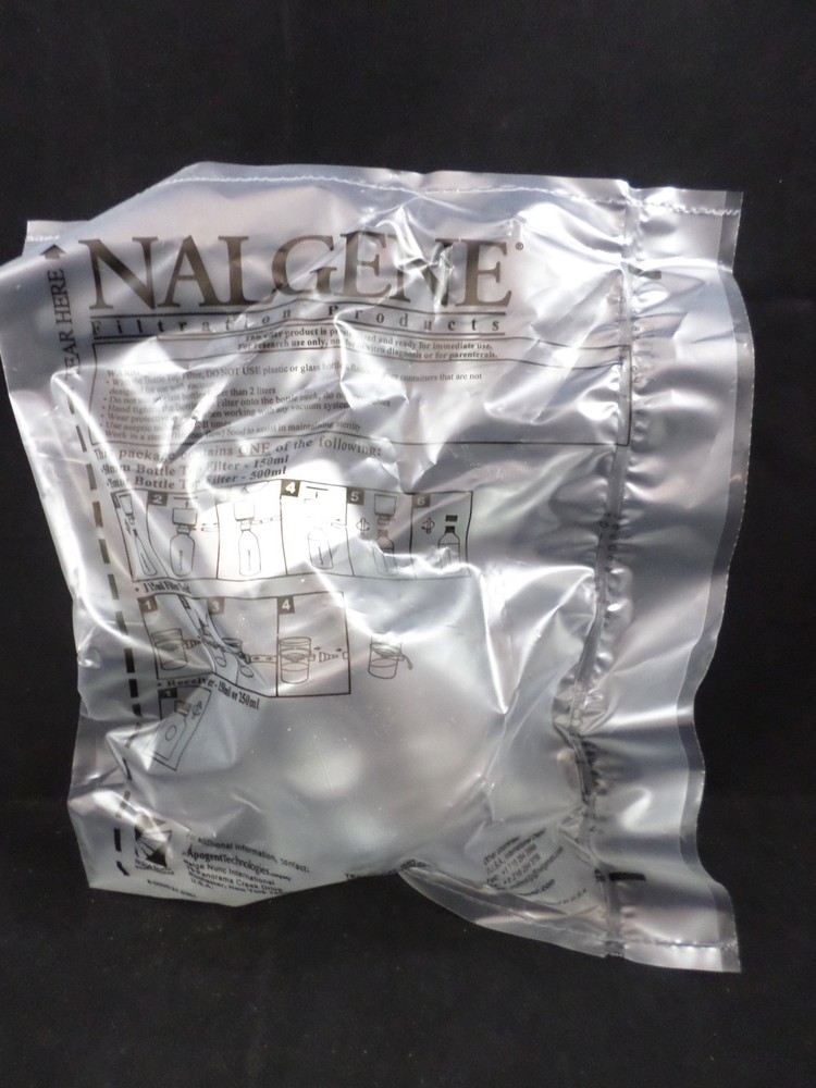 NALGENE Polystyrene Rapid-Flow 250mL Filter Receiver Storage Bottle 45mm Cap