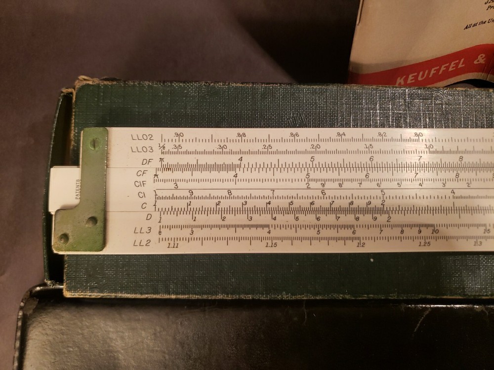 Doric K & E Co 1947 Slide Rule With Leather Case