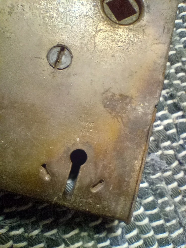 Antique Victorian Russell & Erwin Entry Mortise Lock Set ANJOU 7935 Knobs Plates