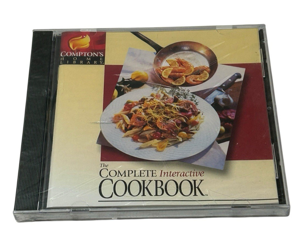 Compton's Home Library The  Complete Interactive Cookbook CD-ROM 1996 NEW