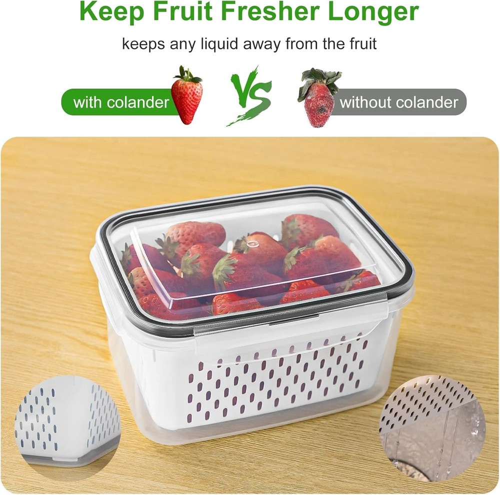 5 PCS Large Fruit Containers for Fridge