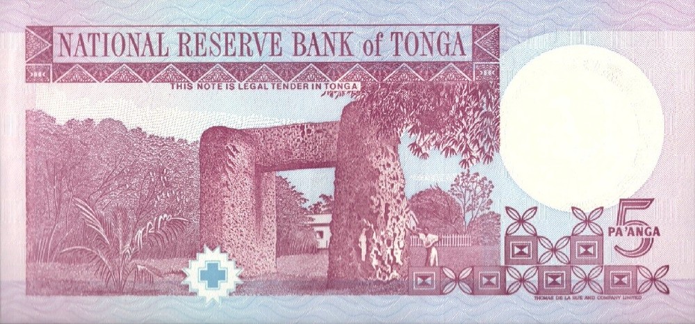 TONGA 5 PA'ANGA 1995 P-33c UNC