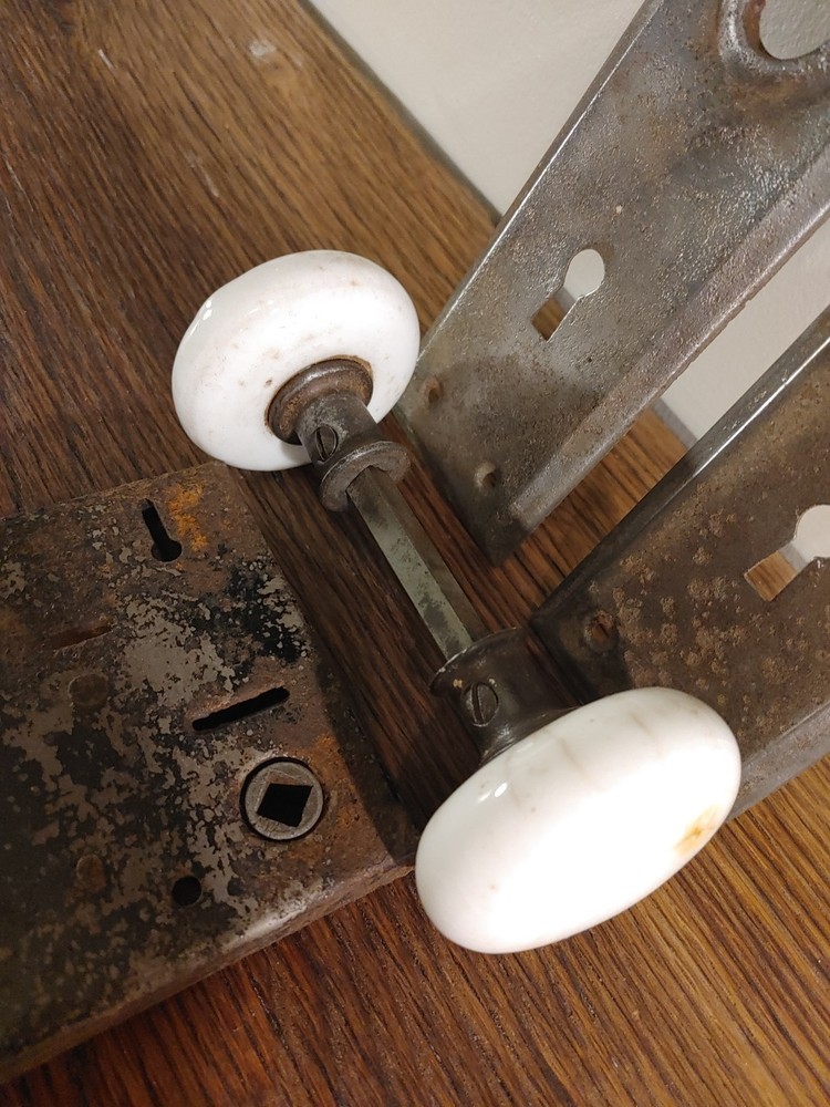 vintage mortise door lock set