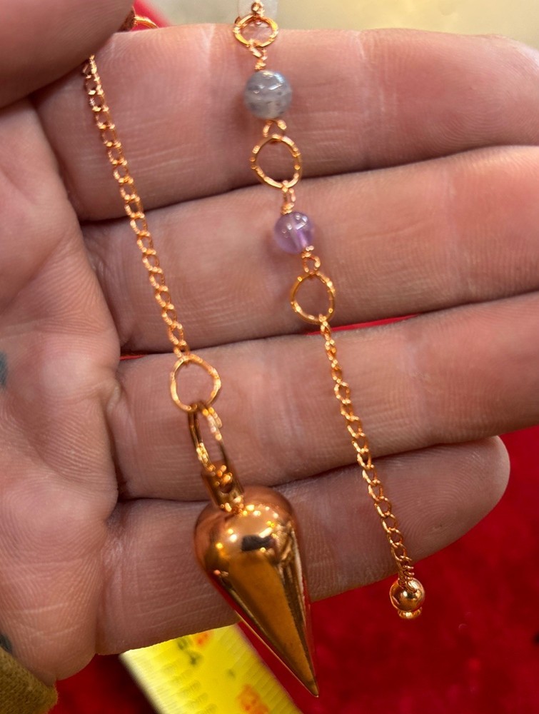 Copper pendulum with Chakra Chain