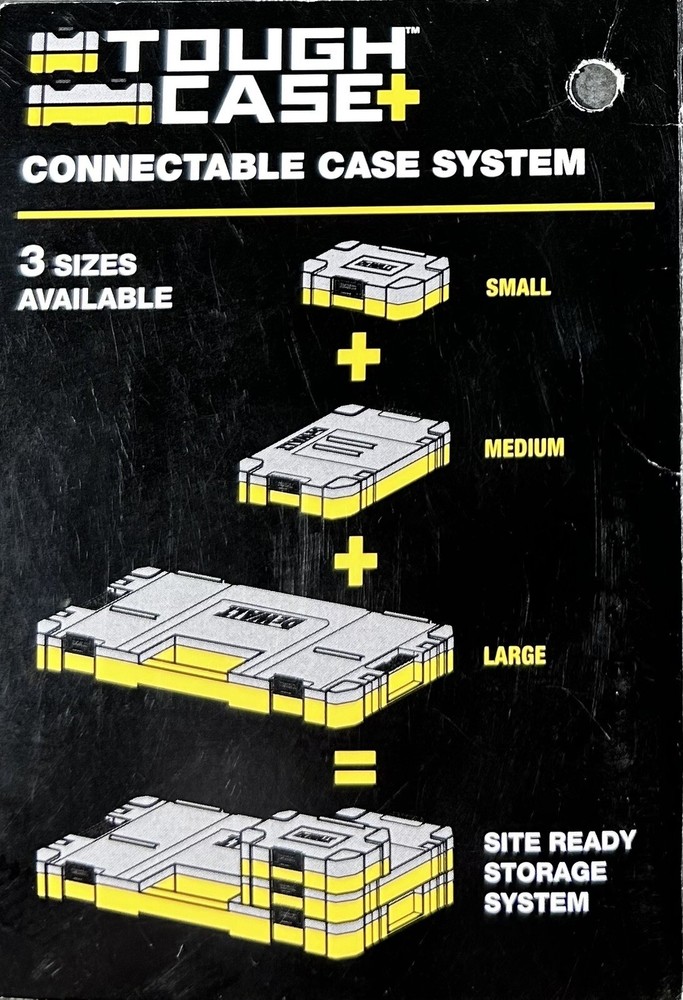2 Pack Dewalt Black Large Tough Case Bit Holder Storage Organizer STACKABLE