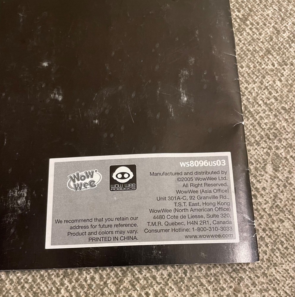 WowWee Robopet 2005 Full Function Interactive Control Dog with Remote - Tested