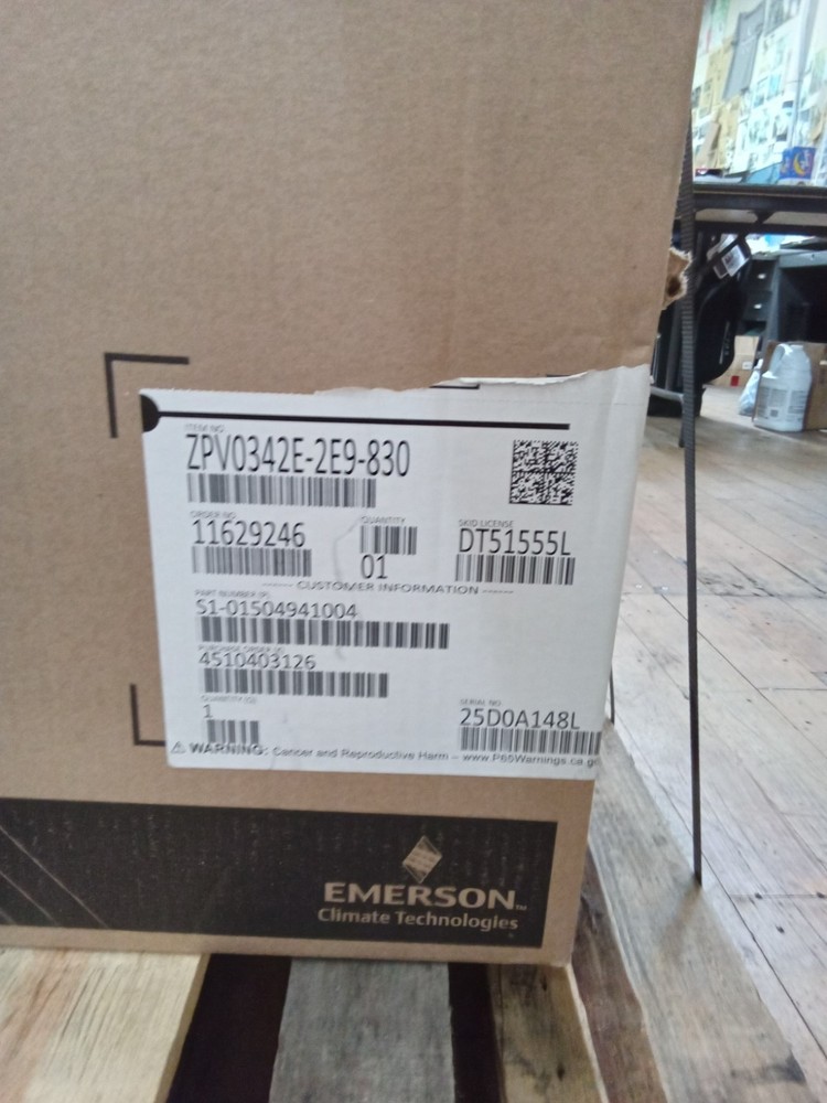 Emerson Copeland Scroll Compressor 2.8 Ton 3 Ph 600 RMS Max Input Voltage New