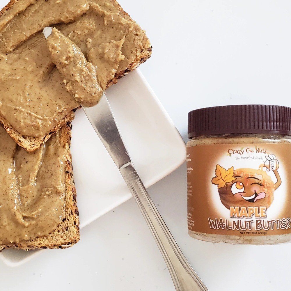 Crazy Go Nuts Walnut Butter - Maple, 9 oz (1-Pack) - Healthy Snacks