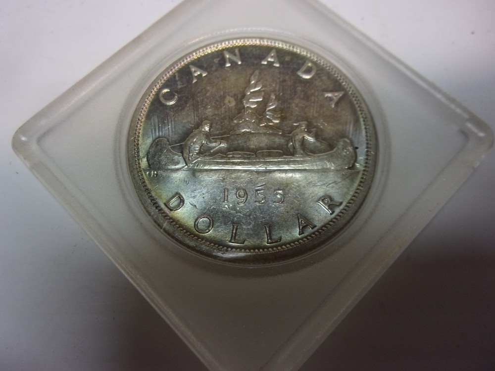 1955 Canada silver dollar nice luster uncirculated