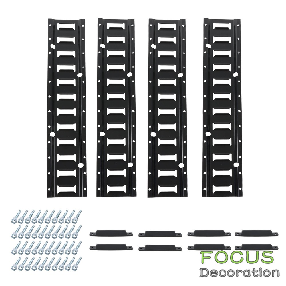 For Trailers 12 Pack 2' E Track Tie Down Rail Kit Rails Power Coated