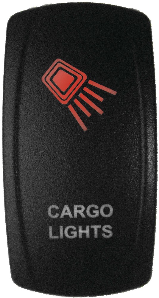 Dragonfire Racing 04-0096 Laser Etch Dual LED Switch - Cargo Light - Red