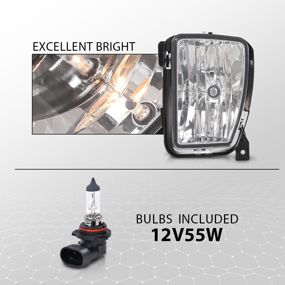 Bumper Fog Lights For Dodge Ram 1500 2013 2014 2015 2016 2017 2018 Left+Right