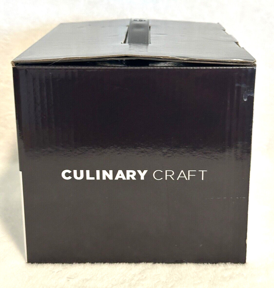 Culinary Craft NIB Glass Storage & Bamboo Lids 4 Pc Storage Set