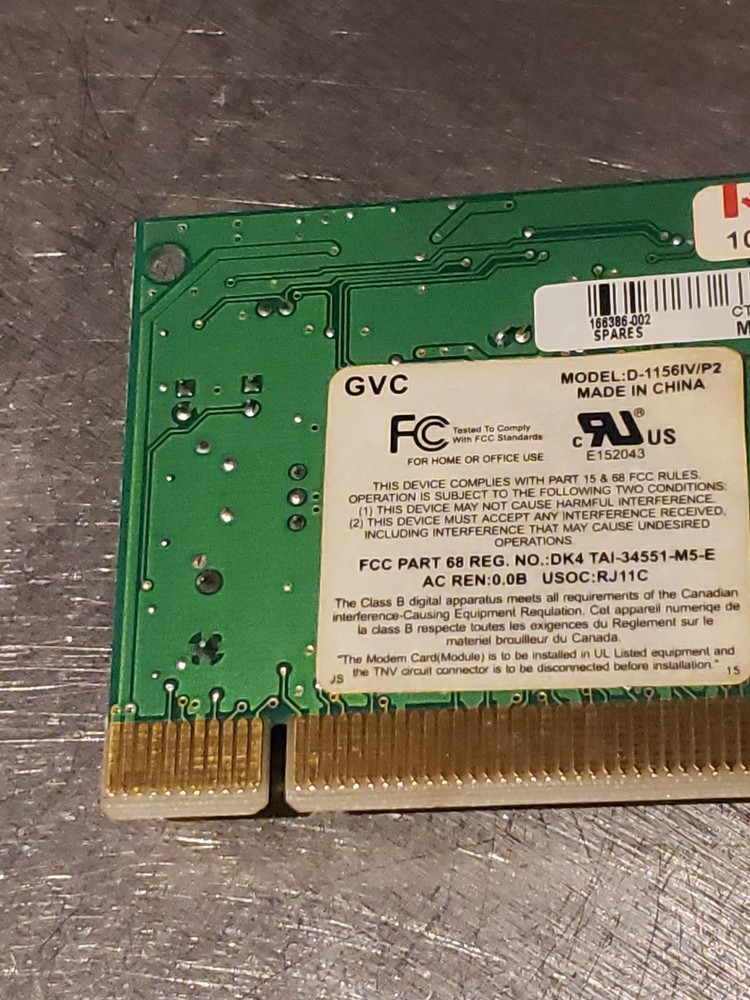 Compaq 1789-BRD-PCB-51-A PCI Modem Card