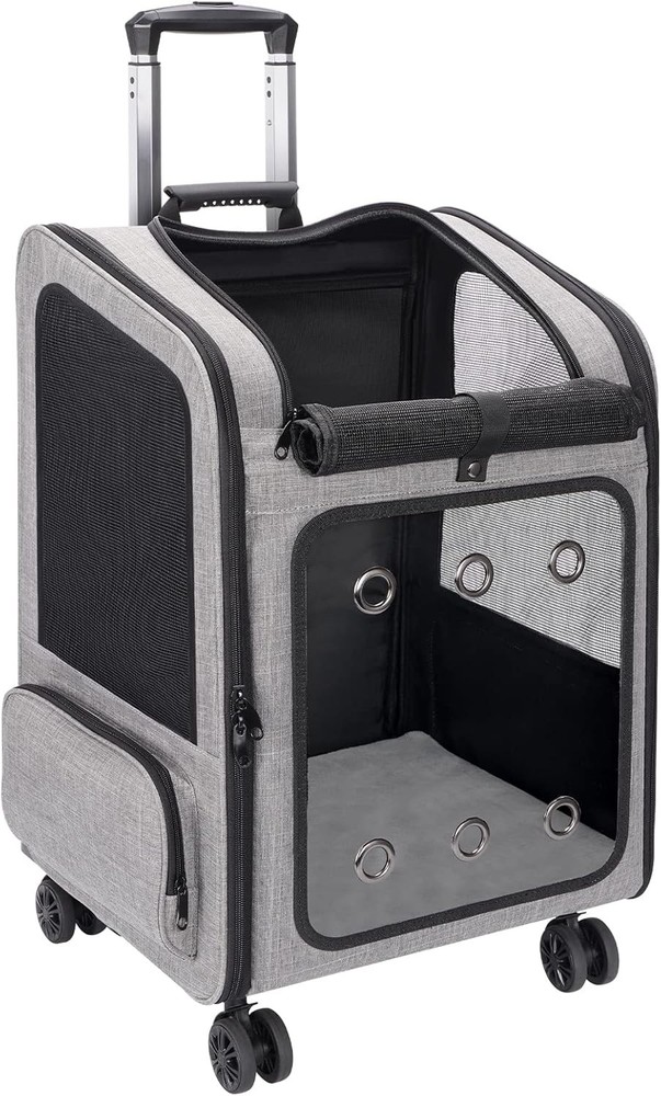 Pet Carrier Backpack with Wheels Large Travel Bag