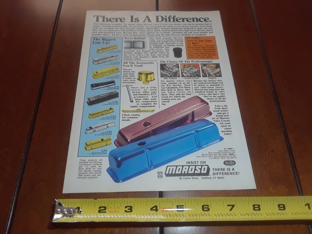MOROSO VALVE COVER ORIGINAL 1987 AD
