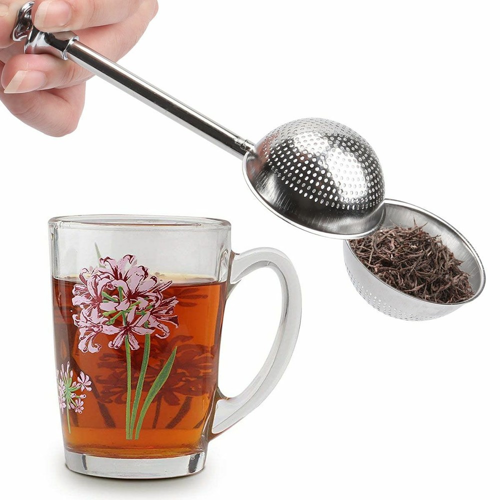 Ball Mesh Tea Infuser Loose Leaf Strainer Spice Filter Herb Steeper Diffuser NEW