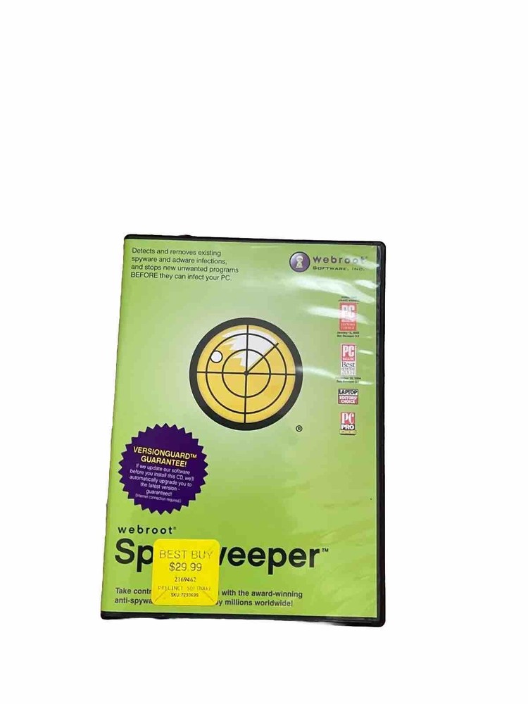 Webroot Spy Sweeper For Windows 98 SE, 2000, ME, XP 300 MHz Processor 128 MB Ram