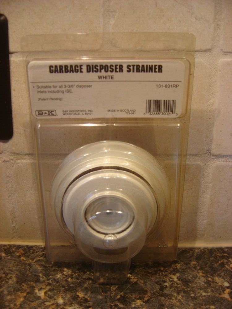 WHITE GARBAGE DISPOSER STRAINER
