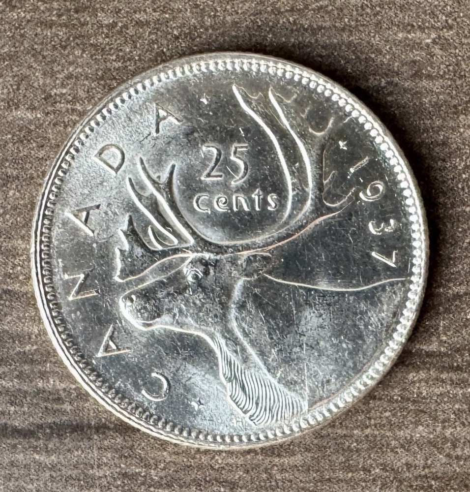 CANADA 1937 25 Cents Brilliant Uncirculated