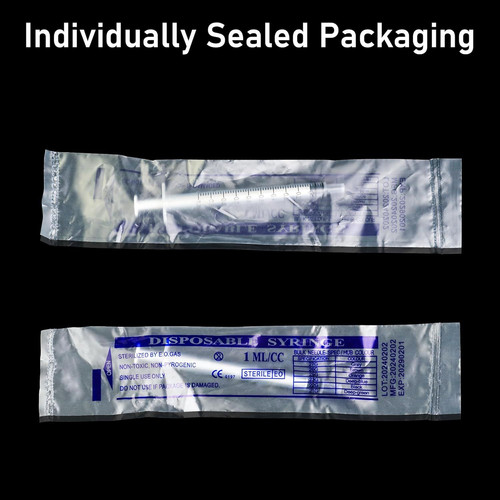 1ml/cc Syringe without Needle - 100PACK/Individually wrapped (1ml) 1ml
