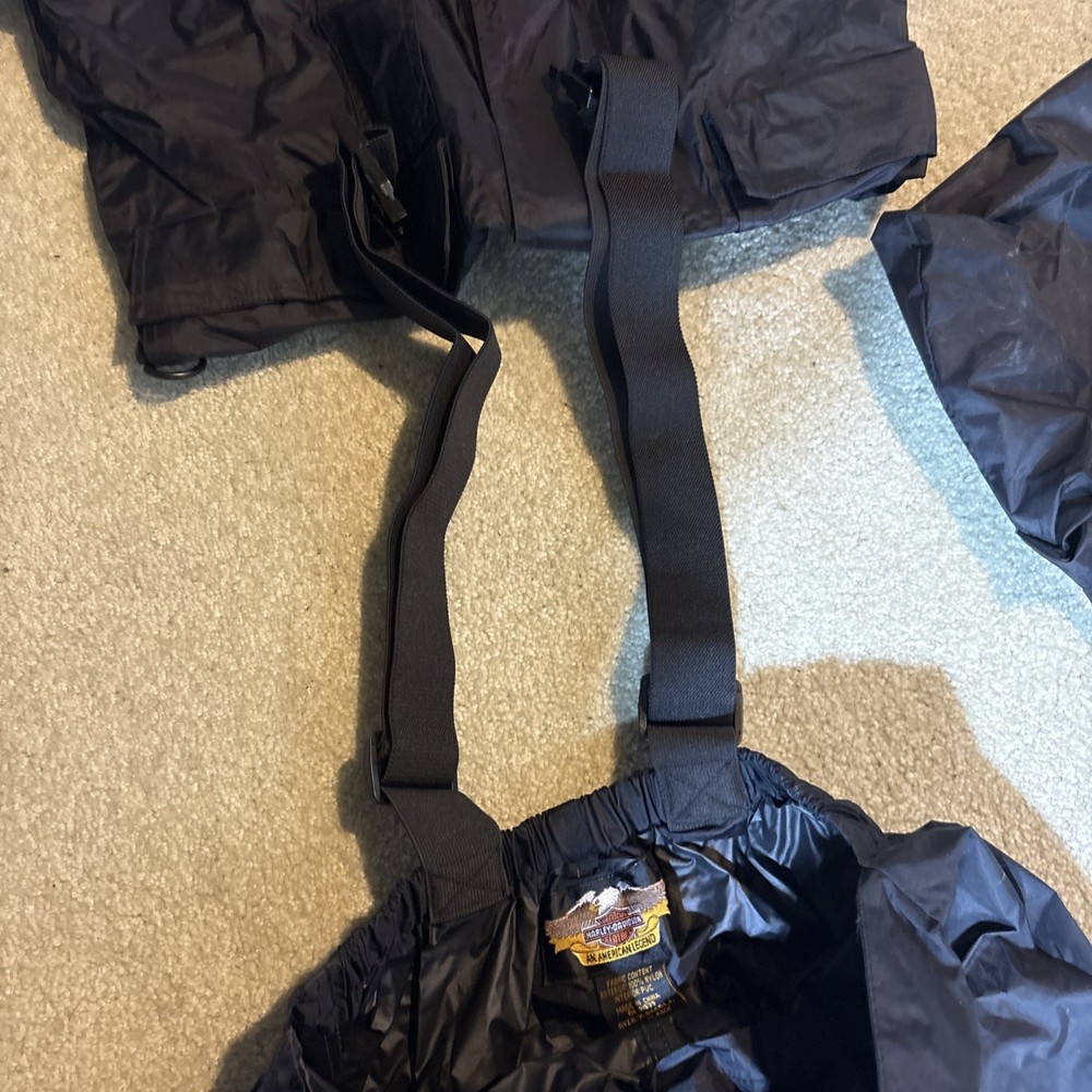 Harley Davidson authentic Rain Gear Reflective Jacket & Bib Overall Size X-Small