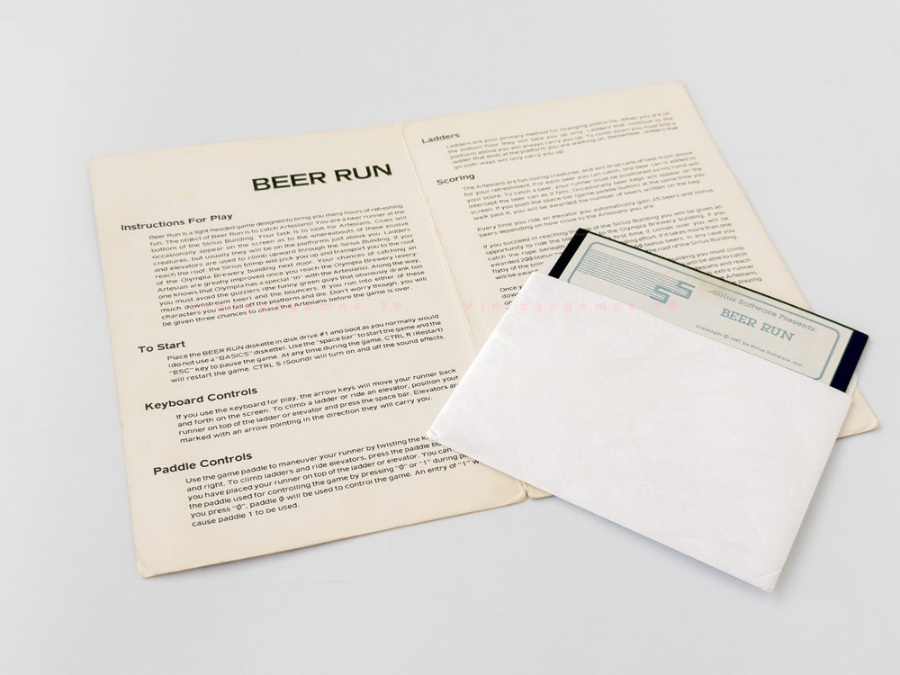 Beer Run - Sirius Software - 1981 / Apple II
