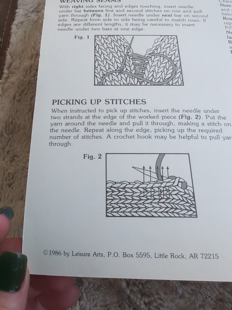 Leisure Arts Diamonds & Roses Pullover Knit Sweaters Knitting Pattern 475 1986