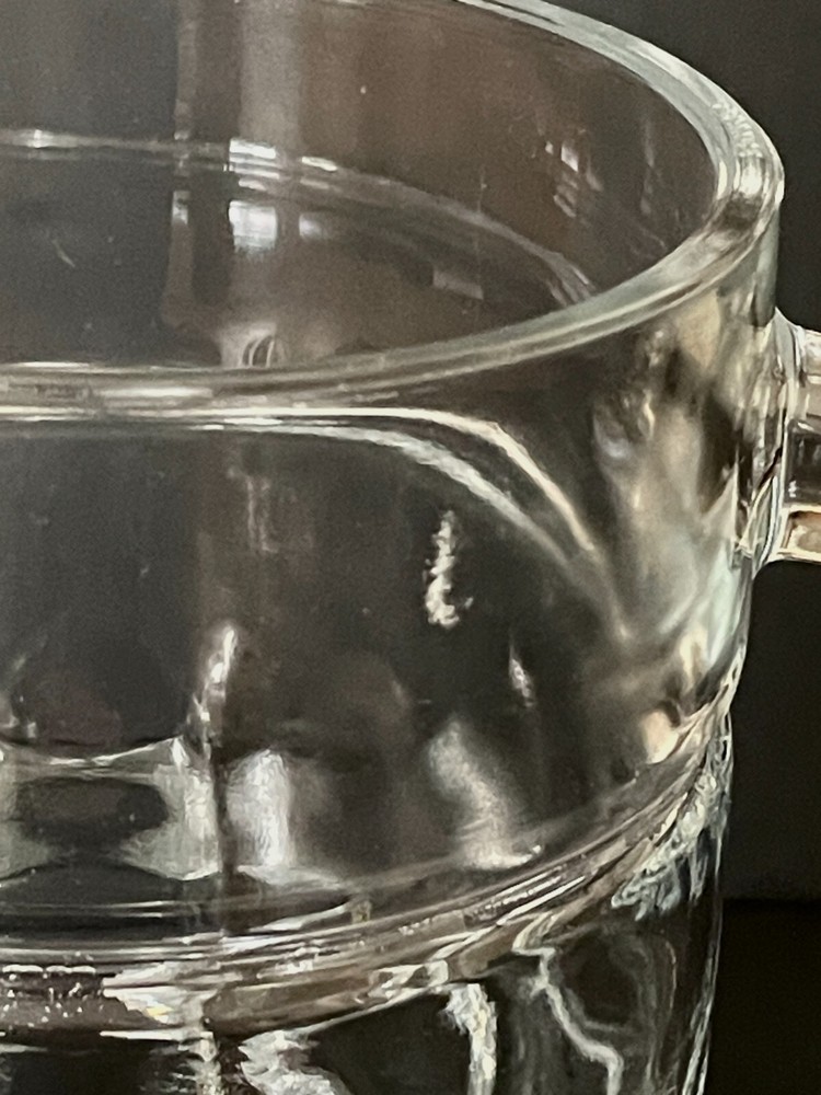 Luminarc Gothique? Cube/Square Pattern Clear Glass Pitcher – Very Nice!